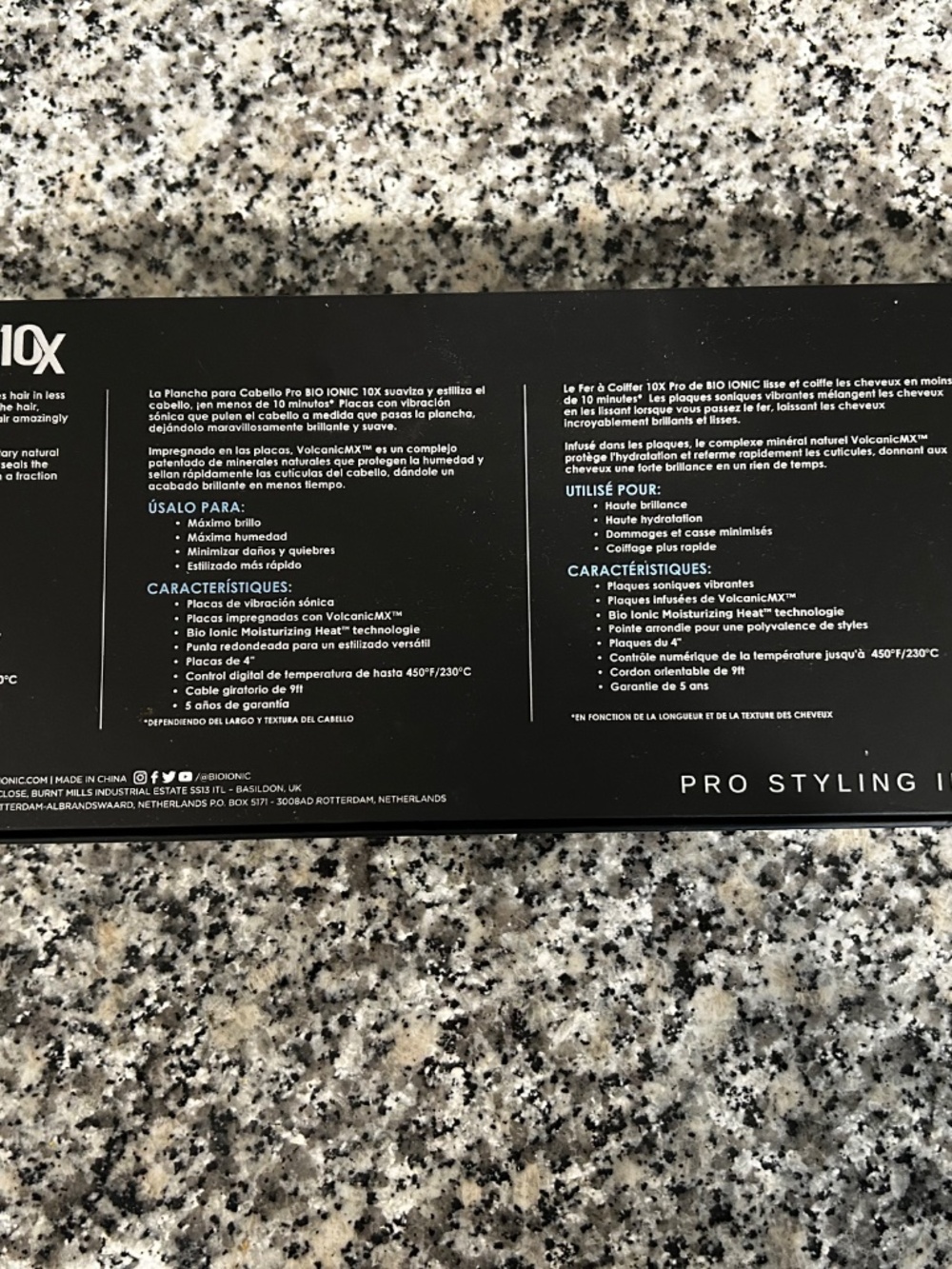 Bio Ionic 10x Pro Styling Iron 1” Nano Ionic - with vibrating plates - Brand New - Picture 5 of 8